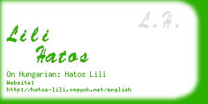 lili hatos business card